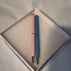 Bundle Of 2 COACH 💘 METAL BALLPOINT PENS 🖊 Hot Pink & Aqua
